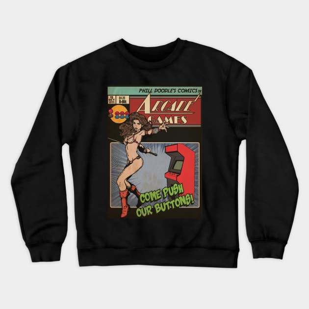 Retrorama Arcade - Variant 2 Crewneck Sweatshirt by lipebello